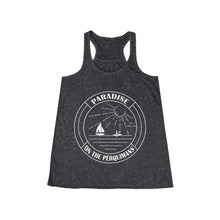 Load image into Gallery viewer, Custom for J+L: White Logo Flowy Racerback Tank