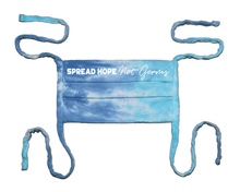 Load image into Gallery viewer, Spread Hope, Not Germs Tie Dye Face Mask - "Hopeful Blue" - Suz Geoghegan Store