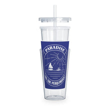 Load image into Gallery viewer, CUSTOM FOR J+L: Paradise Plastic Tumbler with Straw