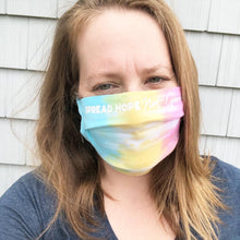 Load image into Gallery viewer, Spread Hope, Not Germs Tie Dye Face Mask - "Rainbow" - Suz Geoghegan Store