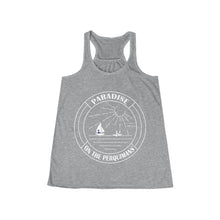 Load image into Gallery viewer, Custom for J+L: White Logo Flowy Racerback Tank
