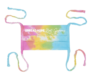 Spread Hope, Not Germs Tie Dye Face Mask - "Rainbow" - Suz Geoghegan Store