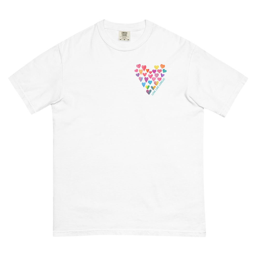 Love Like Lorelei - Small heart - Unisex heavyweight t-shirt